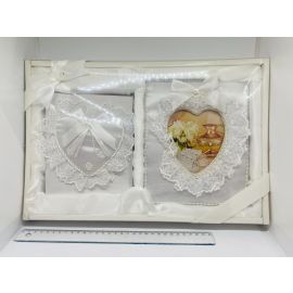 POROČNI SET - ALBUM IN OKVIR - V DARILNI EMBALAŽI, 40 CM
