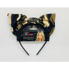 OBROČ ZA LASE S PENTLJO - VOJAŠKI VZOREC, 18X7 CM