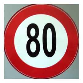 NALEPKA S ŠTEVILKO 80, 6 CM