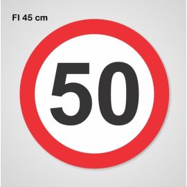 NALEPKA S ŠTEVILKO 50, 45 CM