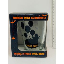 ČAROBNA SKODELICA Z BALONI/HALOWEEN Z POLJSKIM NAPISOM, 12X8 CM
