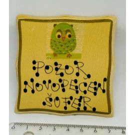 LESEN MAGNET - TOP ŠEFICA & POZOR NOVOPEČENI ŠOFER, 7,5X7,5 CM