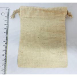 BOMBAŽNA VREČKA ZA DARILA IN SHRANJEVANJE, BEŽ BARVE, 10X14 CM