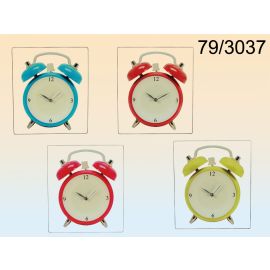 STEKLENA STENSKA URA BUDILKA, 34X30 CM