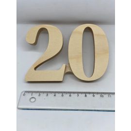 LESENA ŠTEVILKA 20, 10,5X7,5 CM