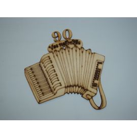 LESENA DEKORACIJA HARMONIKA S ŠTEVILKO, 15X14 CM