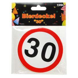 SET DESETIH PODLOG ZA KOZARCE PROMETNI ZNAK S ŠTEVILKO, 12 CM